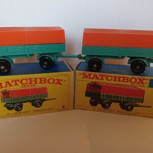 Vintage Lensey Matchbox Mercedes Trailer 2-D plus Box